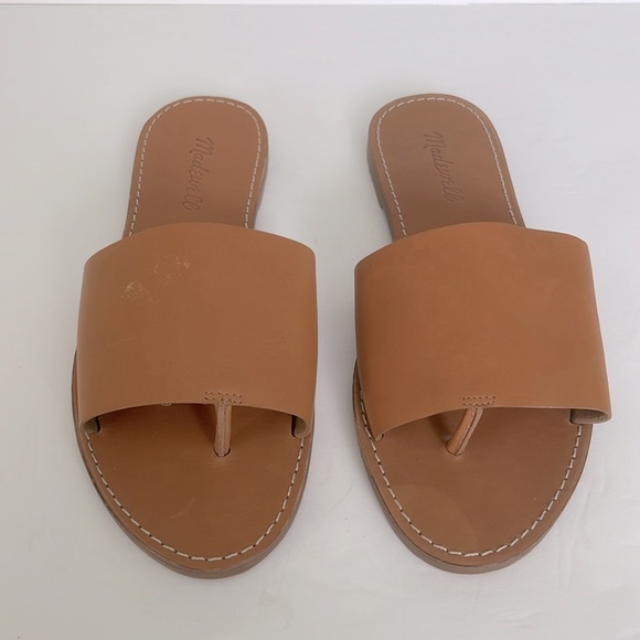 Madewell Shoes Women’s The Boardwalk Post Slide Sandal in Leather Size 8 New - Picture 6 of 7